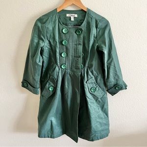 Chloé Green Double Breasted Coat Sz 4